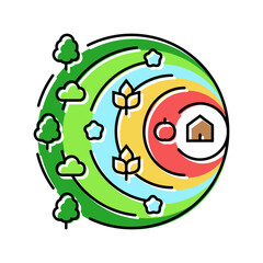 permaculture environmental color icon vector. permaculture environmental sign. isolated symbol illustration