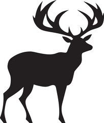 Regal Stag Sleek Deer Head Logo Design Wild Beauty Deer Head Emblem Vector