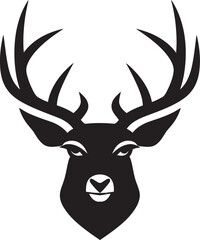 Stag Symbolism Deer Head Vector Icon Wild Stag Deer Head Logo Design Icon