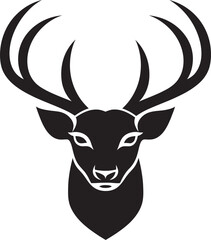 Wilderness Icon Deer Head Logo Vector Art Majestic Antlers Deer Head Emblem Vector Design