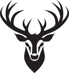 Antler Impressions Deer Head Emblem Vector Regal Symbol Deer Head Vector Illustration