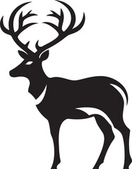 Majestic Wilderness Deer Head Emblem Vector Design Wilderness Elegance Deer Head Icon Design