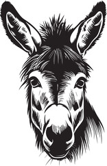 Mule Majesty: Donkey Logo Vector Noble Nag: Emblematic Design