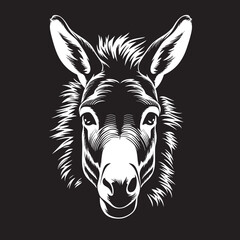 Assured Ass: Logo Vector Icon Stubborn Strength: Donkey Emblem Design
