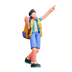 3D Character Male Holiday Illustration