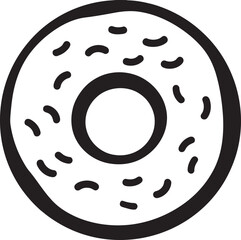 Doughy Delight: Donut Logo Vector Icon Sweet Swirls: Donut Emblem Design