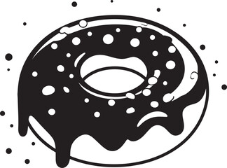 Sprinkle Spectacle: Donut Iconic Emblem Decadent Circles: Donut Logo Vector