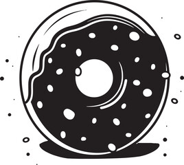 Confectionery Charisma: Iconic Donut Vector Glazed Goodness: Donut Logo Design