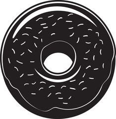 Confectionery Charisma: Iconic Donut Vector Glazed Goodness: Donut Logo Design