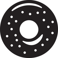 Decadent Circles: Donut Logo Vector Flavorful Fantasy: Emblematic Design