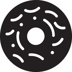 Sweet Swirls: Donut Emblem Design Confectionery Charisma: Iconic Donut Vector