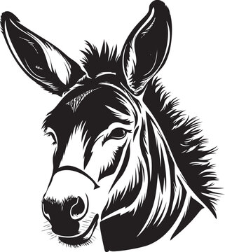 Mule Majesty: Donkey Logo Vector Noble Nag: Emblematic Design