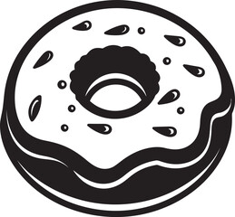 Sprinkle Spectacle: Donut Iconic Emblem Decadent Circles: Donut Logo Vector