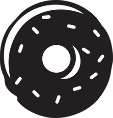 Sprinkle Spectacle: Donut Iconic Emblem Decadent Circles: Donut Logo Vector