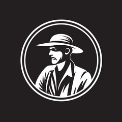 Harvest Haven: Farmer Logo Vector Icon Agrarian Artistry: Farmer Emblem Design