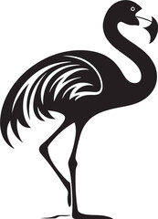 Flamingo Finesse Bird Emblem Vector Design Pink Serenity Flamingo Icon Logo Design