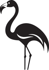 Flamingo Finesse Bird Emblem Icon Fuchsia Fantasy Flamingo Emblem Design