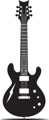 Fretboard Fantasia Guitar Emblem Design Vector Musical Majesty Guitar Logo Vector Illustration
