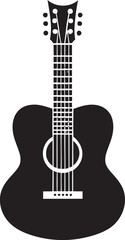 Acoustic Alchemy Emblematic Guitar Icon Serene Soundscapes Guitar Vector Emblem