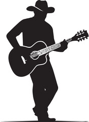 Harmonic Horizon Iconic Guitar Logo Fretboard Fantasia Emblematic Guitar Design