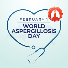 World Aspergillosis Day design template good for celebration usage. lung vector template. vector eps 10.