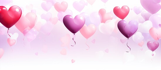 Heart-Shaped Balloons Floating in the Air