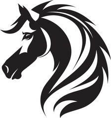 Steed Symbol Emblematic Horse Icon Serene Stallion Horse Logo Vector Symbol