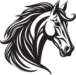 Galloping Grace Horse Logo Vector Art Noble Hooves Iconic Horse Emblem