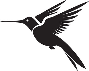 Graceful Glide Hummingbird Logo Graphic Swift Serenade Iconic Hummingbird