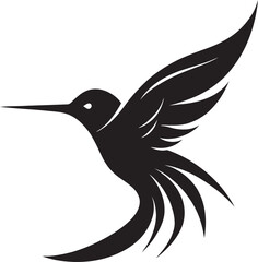 Airborne Aesthetic Hummingbird Iconic Zephyr Zing Hummingbird Logo Symbol