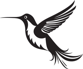 Ethereal Elegance Vector Hummingbird Winged Whispers Hummingbird Logo Icon