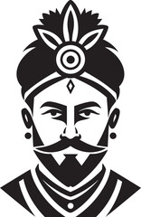 Dapper Dulha: Wedding Man Vector Regal Raj: Groom Logo Icon