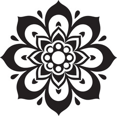 Tranquil Tondo: Mandala Design Vector Harmony Halo: Emblematic Mandala Icon