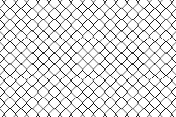 Metal fence black wire vector.