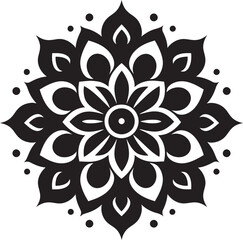 Radiant Revolve: Mandala Vector Icon Ethereal Elegance: Emblematic Mandala Design
