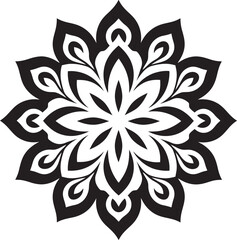 Mystic Medallion: Mandala Vector Emblem Radiant Revolve: Iconic Mandala Logo