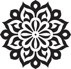 Spiritual Swirls: Emblem of Mandala Mystic Medallion: Mandala Vector Emblem