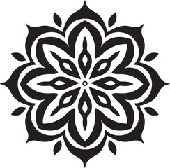 Harmony Halo: Mandala Logo Vector Serene Symmetry: Mandala Iconic Design