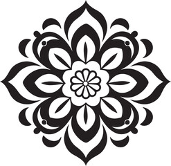 Tranquil Tondo: Emblematic Mandala Icon Harmony Halo: Mandala Logo Design