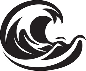 Tranquil Tide Minimalist Wave Emblem Design Ebb and Flow Water Wave Icon Vector