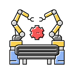 industrial automation mechanical engineer color icon vector. industrial automation mechanical engineer sign. isolated symbol illustration