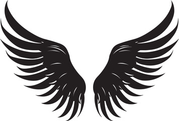 Obraz premium Ethereal Elegance: Angel Wings Vector Heavenly Halo: Wings Logo Design