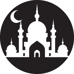Mosque of Tranquility Mosque Logo Vector Faithful Edifice Iconic Emblematic Design