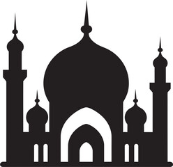 Eternal Essence Iconic Mosque Emblem Celestial Charm Emblematic Mosque Design