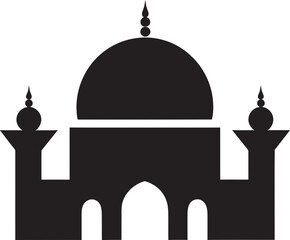 Faithful Foundations Mosque Logo Vector Eternal Essence Iconic Mosque Emblem