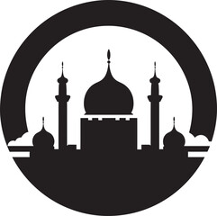 Mosque Majesty Emblematic Logo Vector Sublime Symmetry Mosque Icon Design