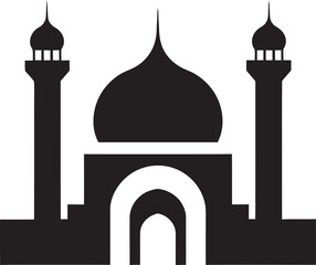 Divine Domain Emblematic Mosque Icon Mosque Marvel Iconic Logo Vector