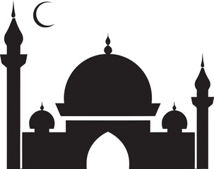 Serene Structure Emblematic Mosque Icon Sacred Silence Mosque Iconic Emblem