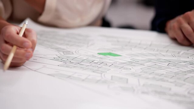 Aesthetic Cityscape: Captivating Buildings atop Land, Map