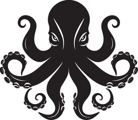 Inked Illusion Octopus Logo Design Submerged Symphony Emblematic Octopus Icon